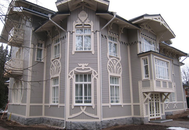 Window and door export_wooden villa in Leningrad